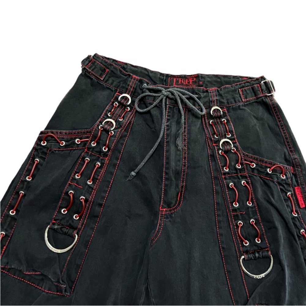 VINTAGE Tripp NYC Wide Leg Pants Goth Rave Y2K Darkstar 90s